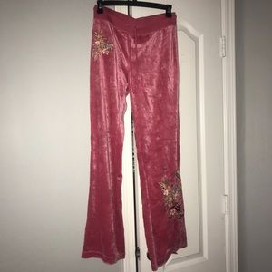 BCBGMAXAZRIA Women’s Pink Floral Sweatpants